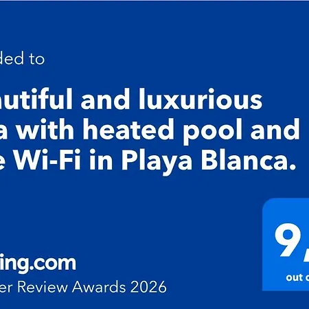 Villa Beautiful And Luxurious With Heated Pool And Free Wi-fi In Playa Blanca.